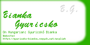 bianka gyuricsko business card